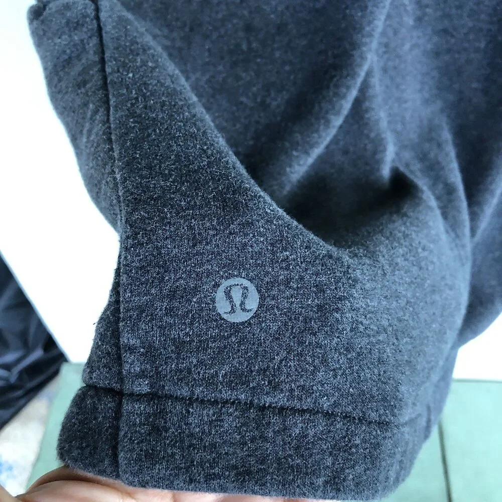 Lululemon Wrap Jacket Size 4 &Go Take You There Heathered Black Fleece Longline